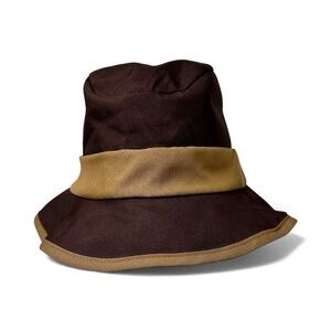 Bucket Sun Hat 2 Tone Unisex Size Medium Brown Tan